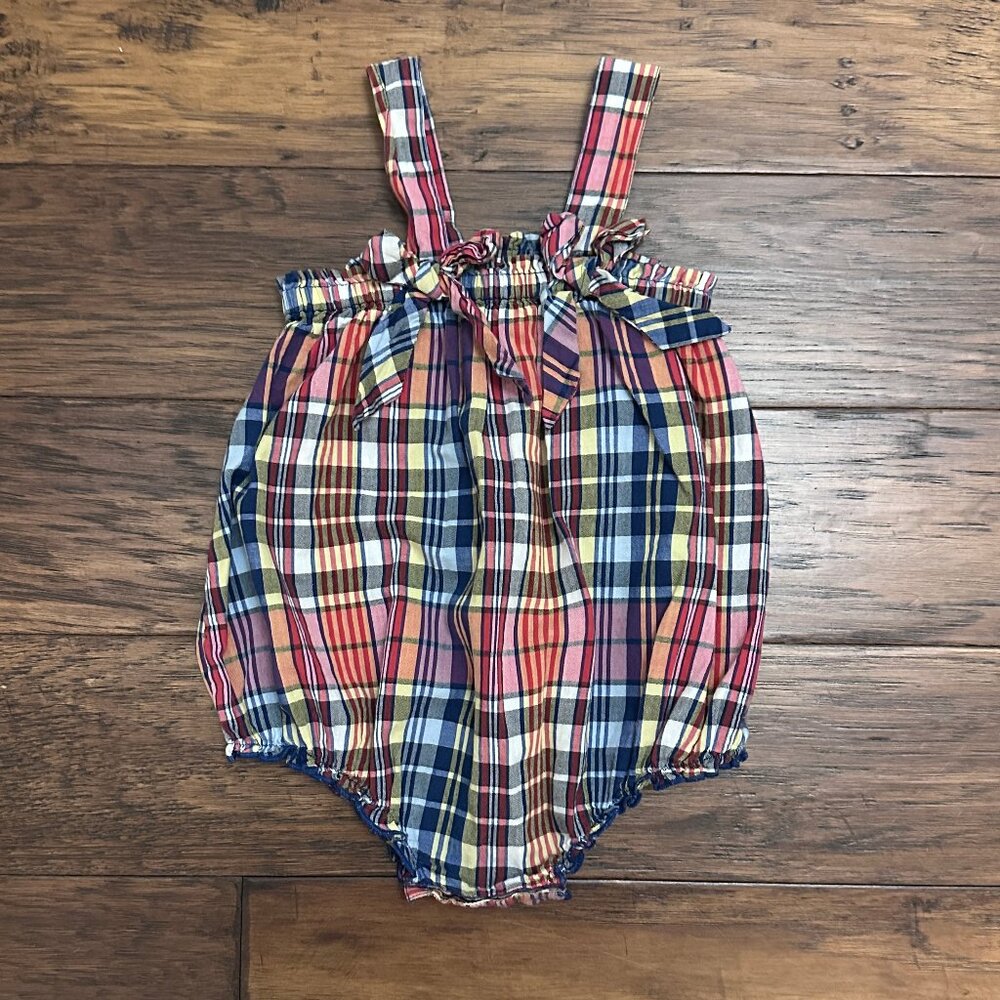 Pink Chicken Madras Emma Lou Bubble Romper